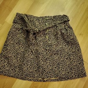 Leppard print skirt